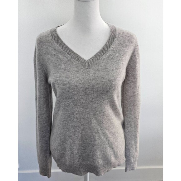 CASHMERE CHARTER CLUB Luxury Women's Small Ice Gray 100% Cashmere Sweater - Picture 1 of 15
